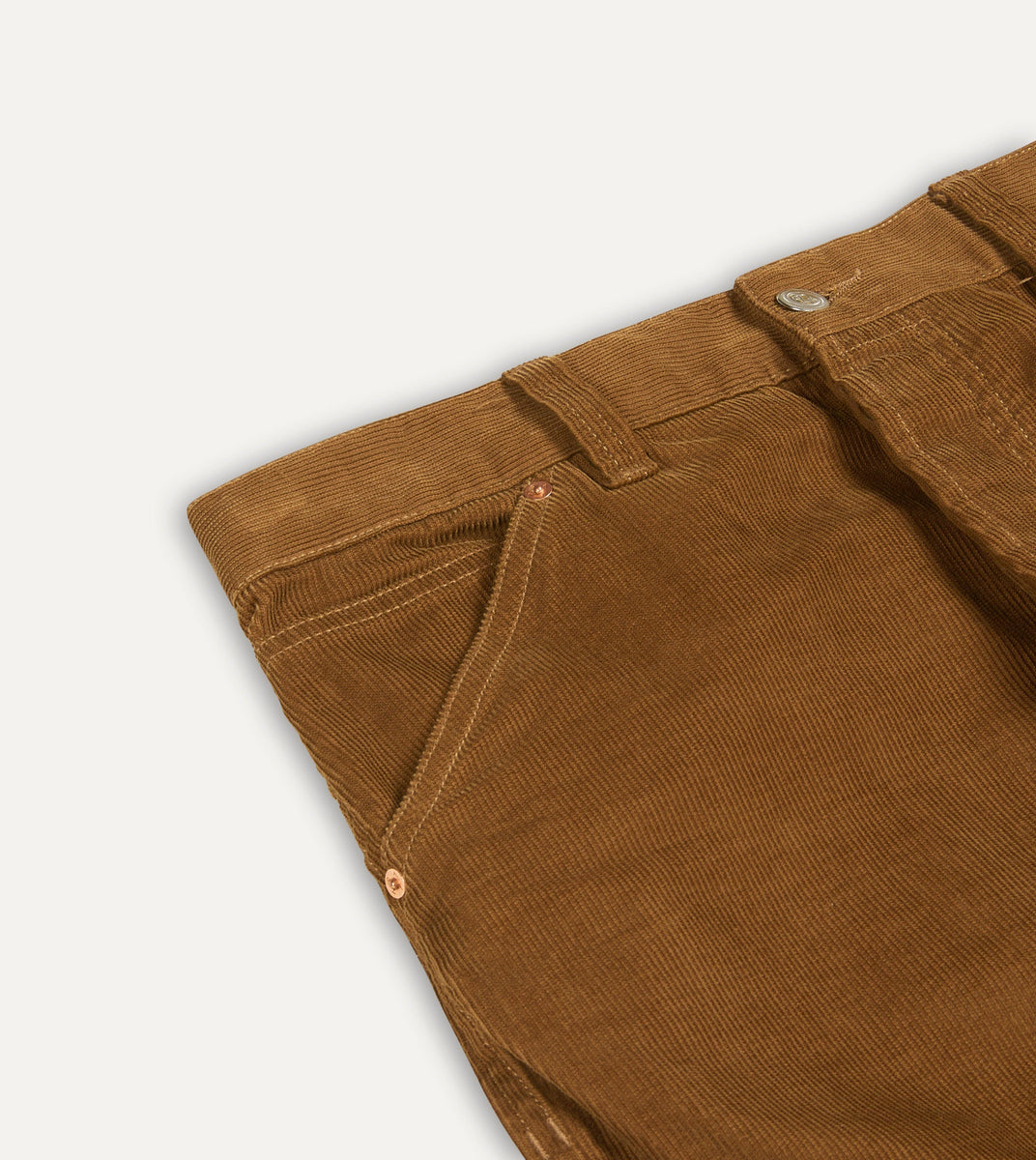 Tan Japanese Selvedge Needlecord Five-Pocket Trousers – Drakes