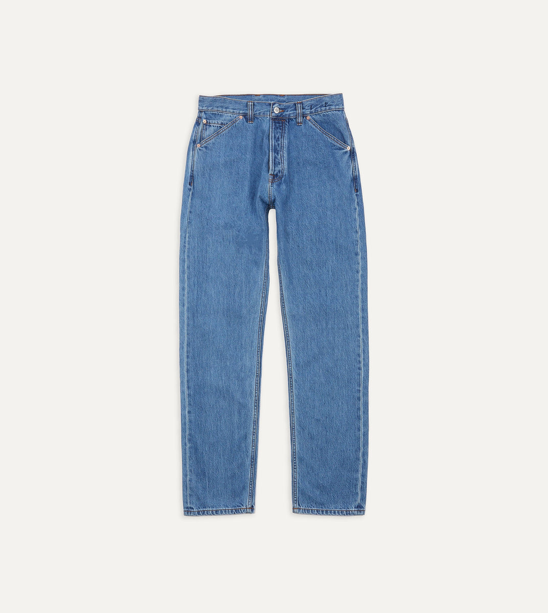 Bleach Wash 13oz Denim Five-Pocket Jeans – Drakes