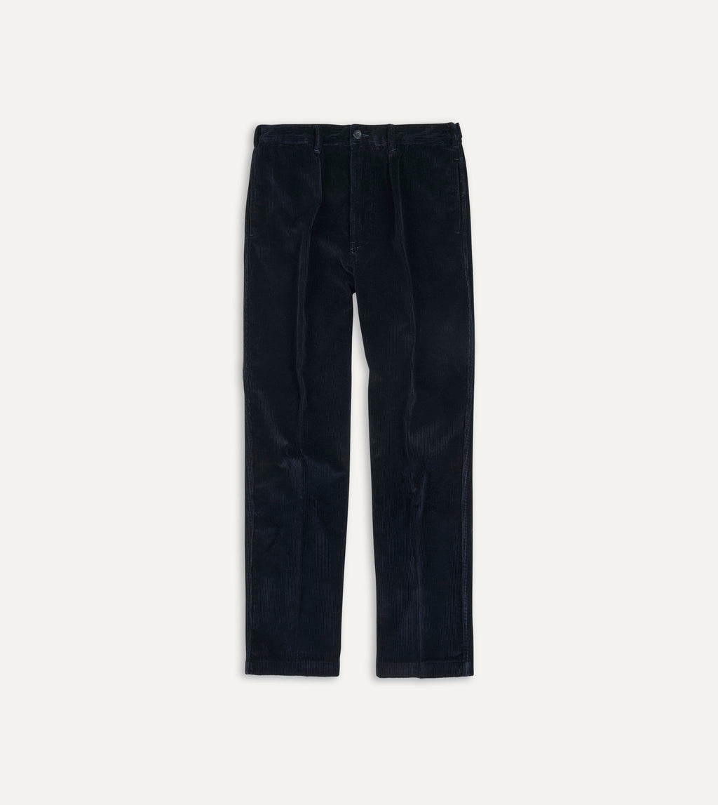 Navy Cotton Corduroy Games Trousers – Drakes